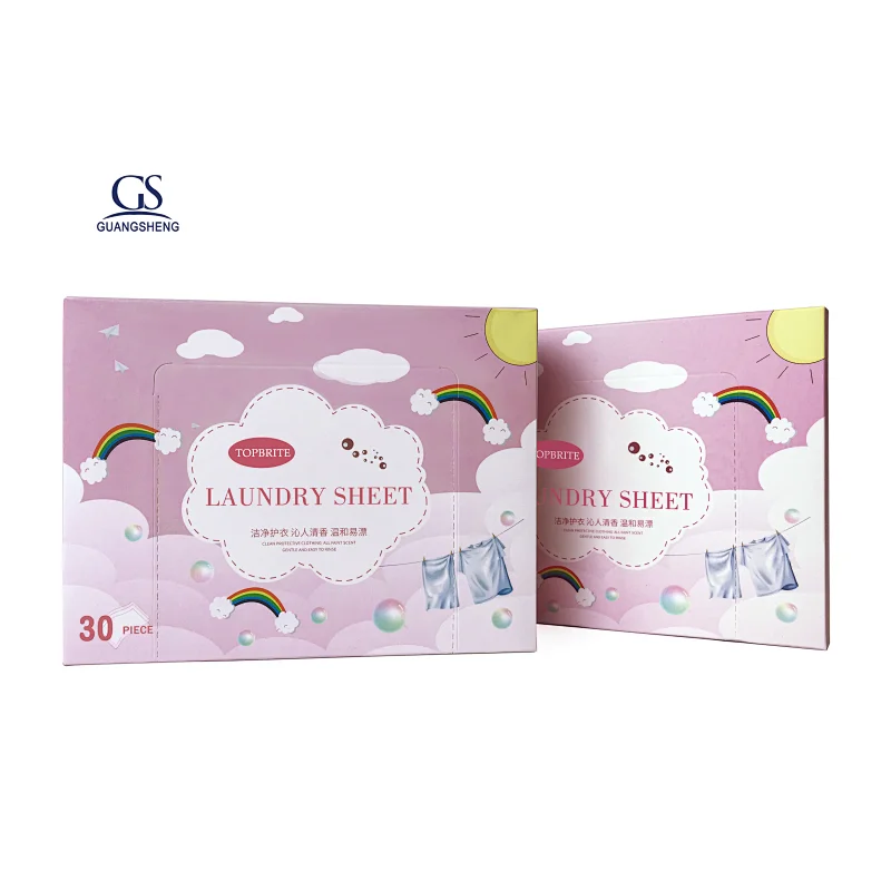High Quality Unscented Laundry Detergent Sheets 60PCS Laundry Detergent Eco Sheets