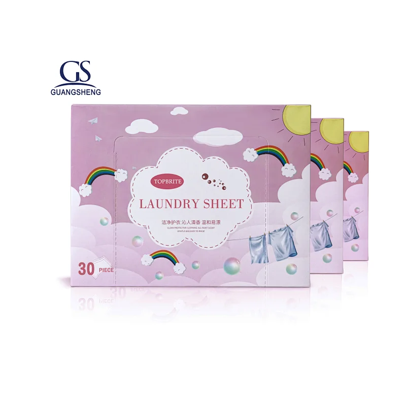 High Quality Unscented Laundry Detergent Sheets 60PCS Laundry Detergent Eco Sheets