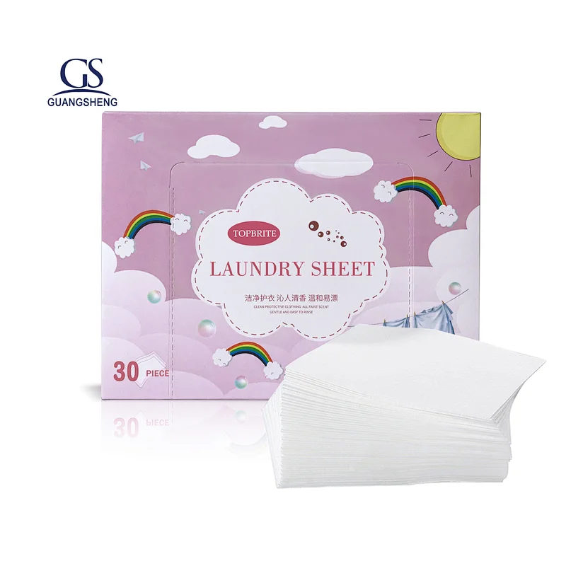High Quality Unscented Laundry Detergent Sheets 60PCS Laundry Detergent Eco Sheets
