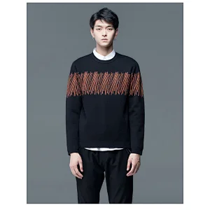 fashion clothes mens black plain sweater warm top designer long sleeve pullover men sweaters