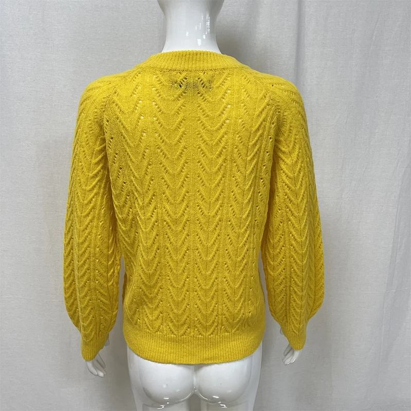 Winter hollow fashion knitted women's sweater