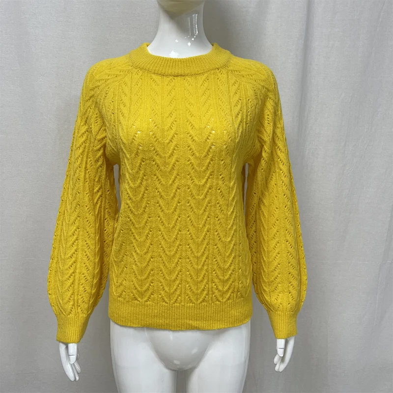 Winter hollow fashion knitted women's sweater