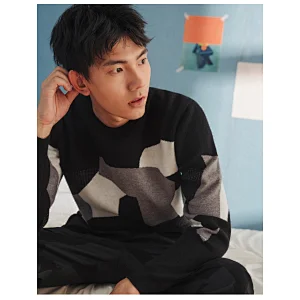 New man winter long sleeve knitwear jumpers sweaters oem round neck pullover merino man sweater