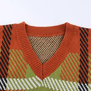 Fashion Irregular letter Printed Loose Sleeveless Knit Top bohemian women sweaters vest