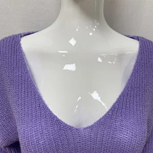 Sexy Women's V-neck Fall/Winter Loose Large Size Knitted Sweater