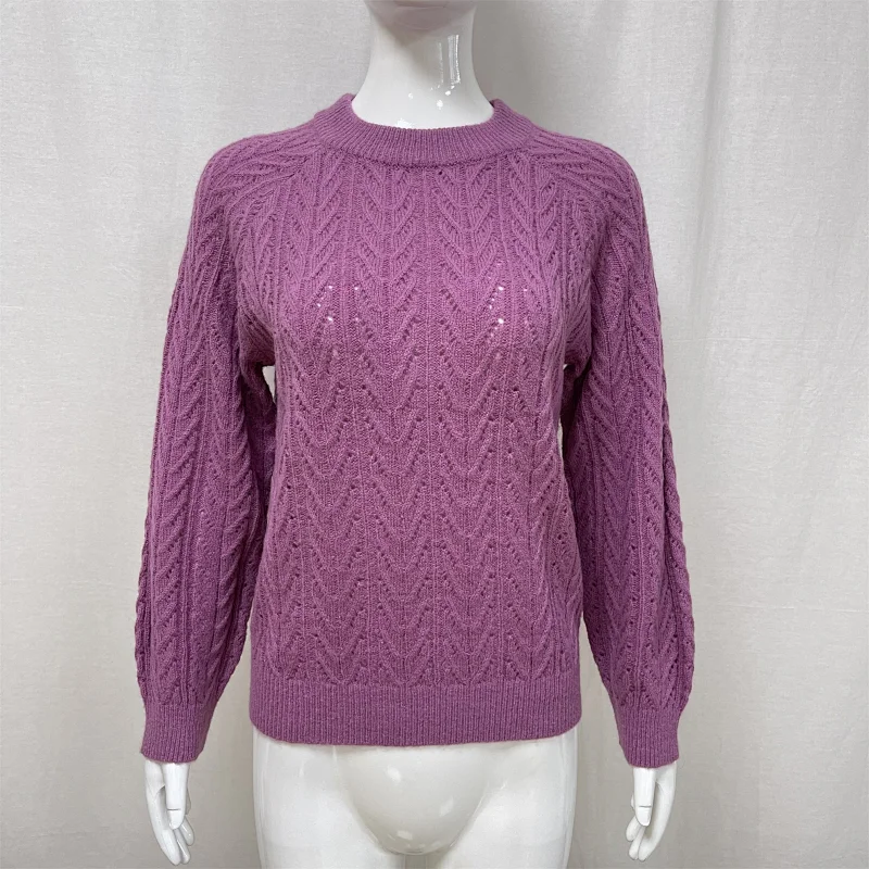 Winter hollow fashion knitted women's sweater