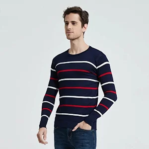 O Neck Men Pullover sweater knitwear Autumn Winter Cashmere Wool Sweater man Casual Striped Men basic sweater