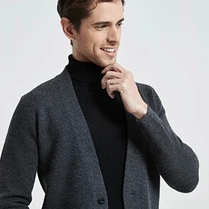 Men Fashion custom knitted Sweater Cardigan Coat Men Pockets Cardigan Winter Warm Cashmere Wool Sweater for man