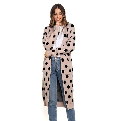 Polka Dot long cardigan fashion clothes women sweater