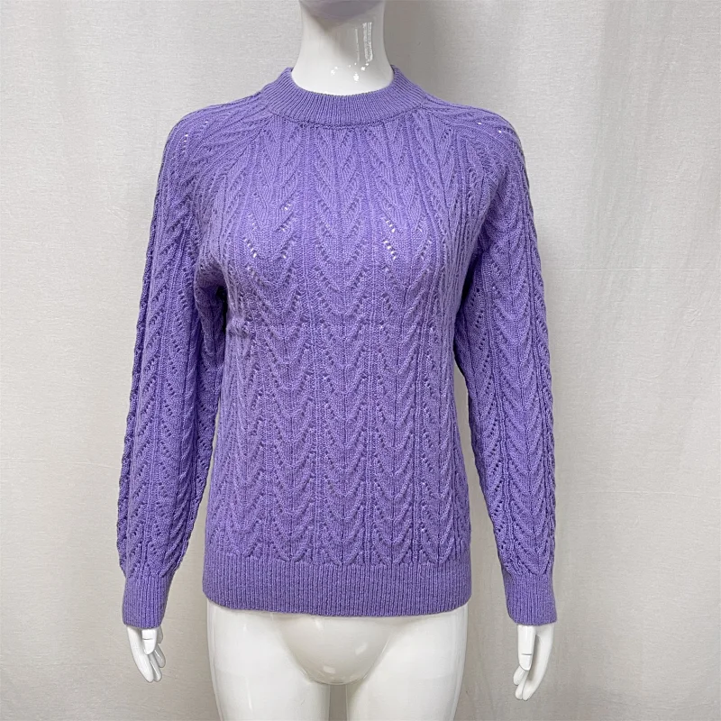 Winter hollow fashion knitted women's sweater