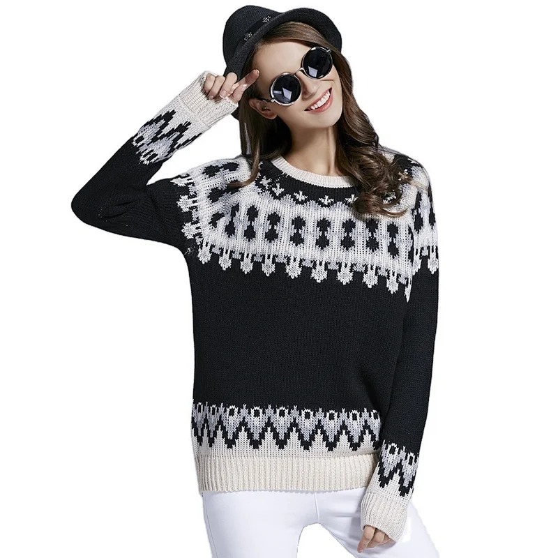 Women fashion clothes Christmas knitwear casual sweater
