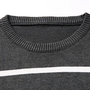O Neck Men Pullover sweater knitwear Autumn Winter Cashmere Wool Sweater man Casual Striped Men basic sweater