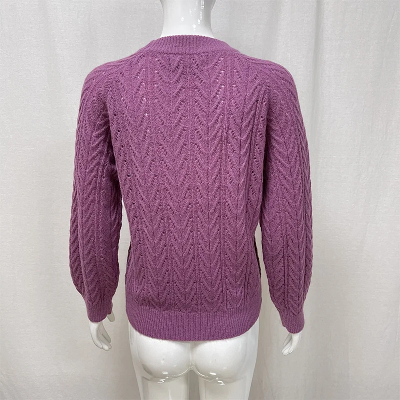 Winter hollow fashion knitted women's sweater