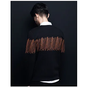 fashion clothes mens black plain sweater warm top designer long sleeve pullover men sweaters