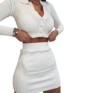 Women's Suit Knitted Clothing Leisure Dress Fashion Clothes Casual Dress
