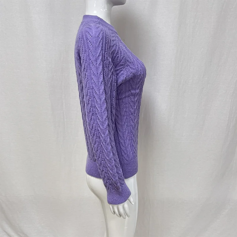 Winter hollow fashion knitted women's sweater
