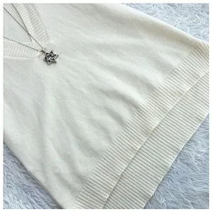 V-neck knitted vest clothes women's plus size loose wild sleeveless vest sweaters
