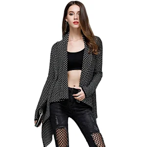 Women's 100% cotton mid-length knitwear cardigan casual fashion sweaters