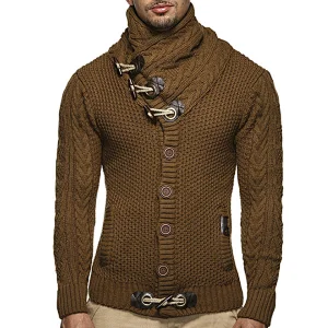 Mens Clothing Fashion Knitted Wear Button Cardigan