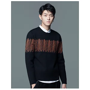 fashion clothes mens black plain sweater warm top designer long sleeve pullover men sweaters