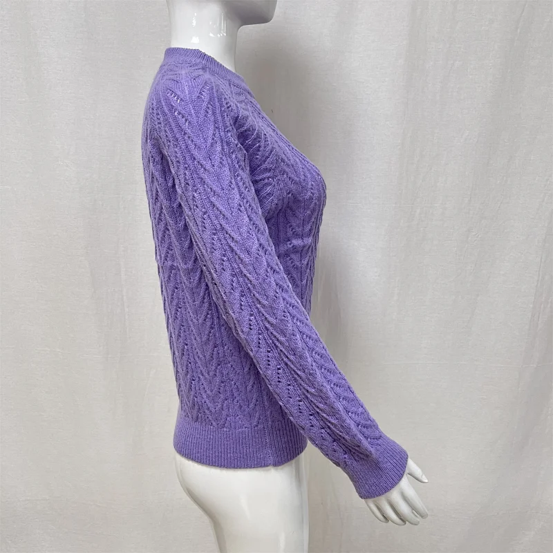 Winter hollow fashion knitted women's sweater