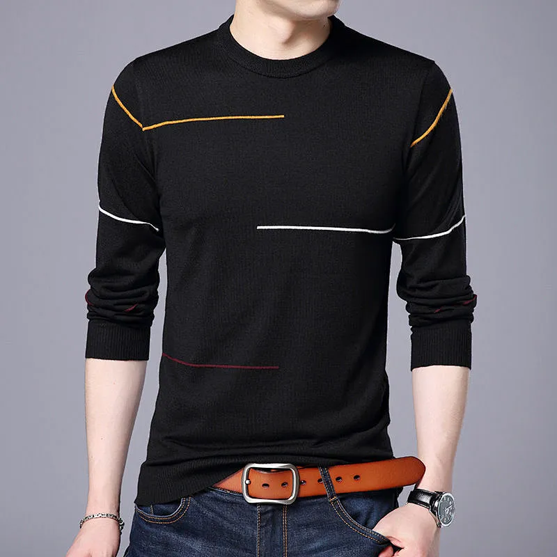 Men Clothing Autumn Casual Knitwear Sweater man Winter Warm O Neck Pullover Shirt Tops basic men's sweaters