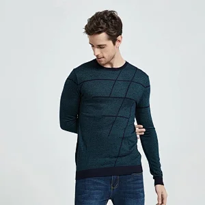 Men O Neck Pullover Sweater knitwear Men Clothes Autumn Pull Homme mens knitted wool Thin Casual Striped Sweaters