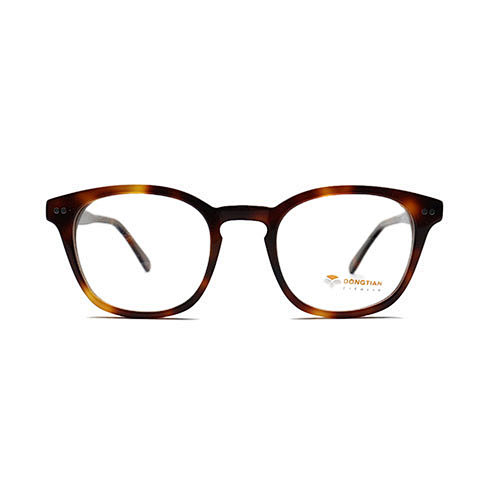 Oval double-color stripped acetate liminted optical galsses