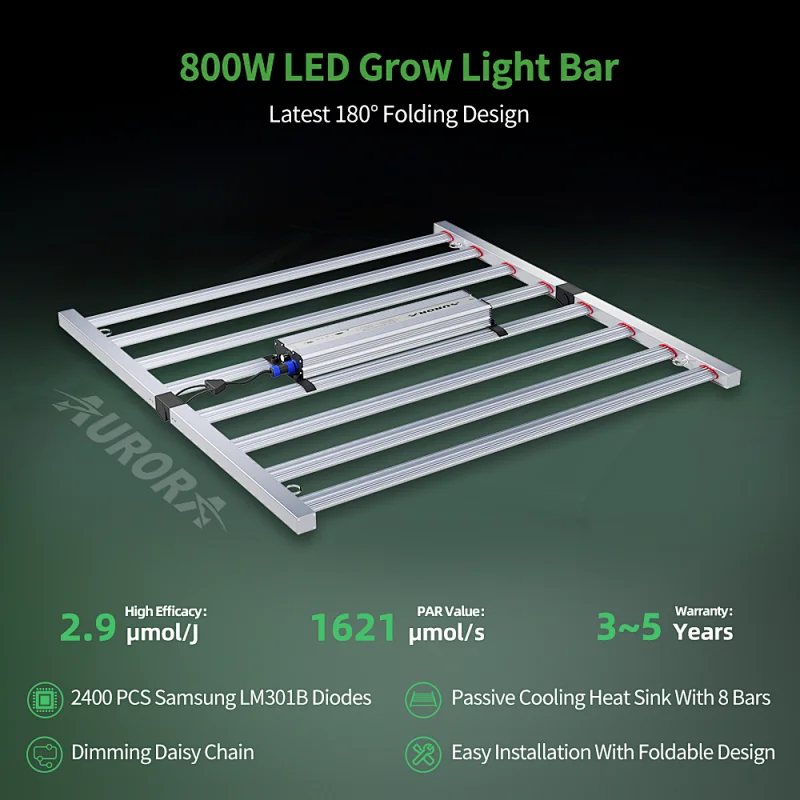 High Power Foldable LED Grow Light Bar Full Spectrum Best Grow Light Strips For Indoor Plants