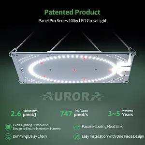 Patented 100W 200W 300W board LED Grow Light with Uniform Light Distribution