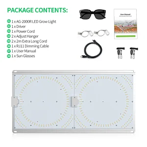 Patented 100W 200W 300W board LED Grow Light with Uniform Light Distribution