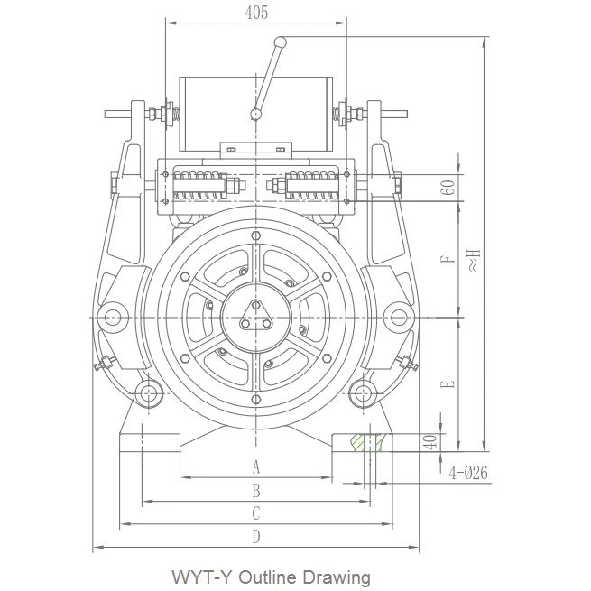 Bluelight WYT-Y PM Elevator Traction Machine drawing