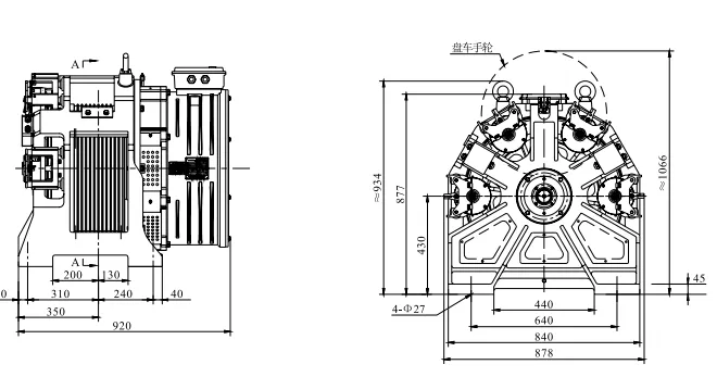 TORINDRIVE Elevator Gearless Traction Machine GTNH2 DRAWING