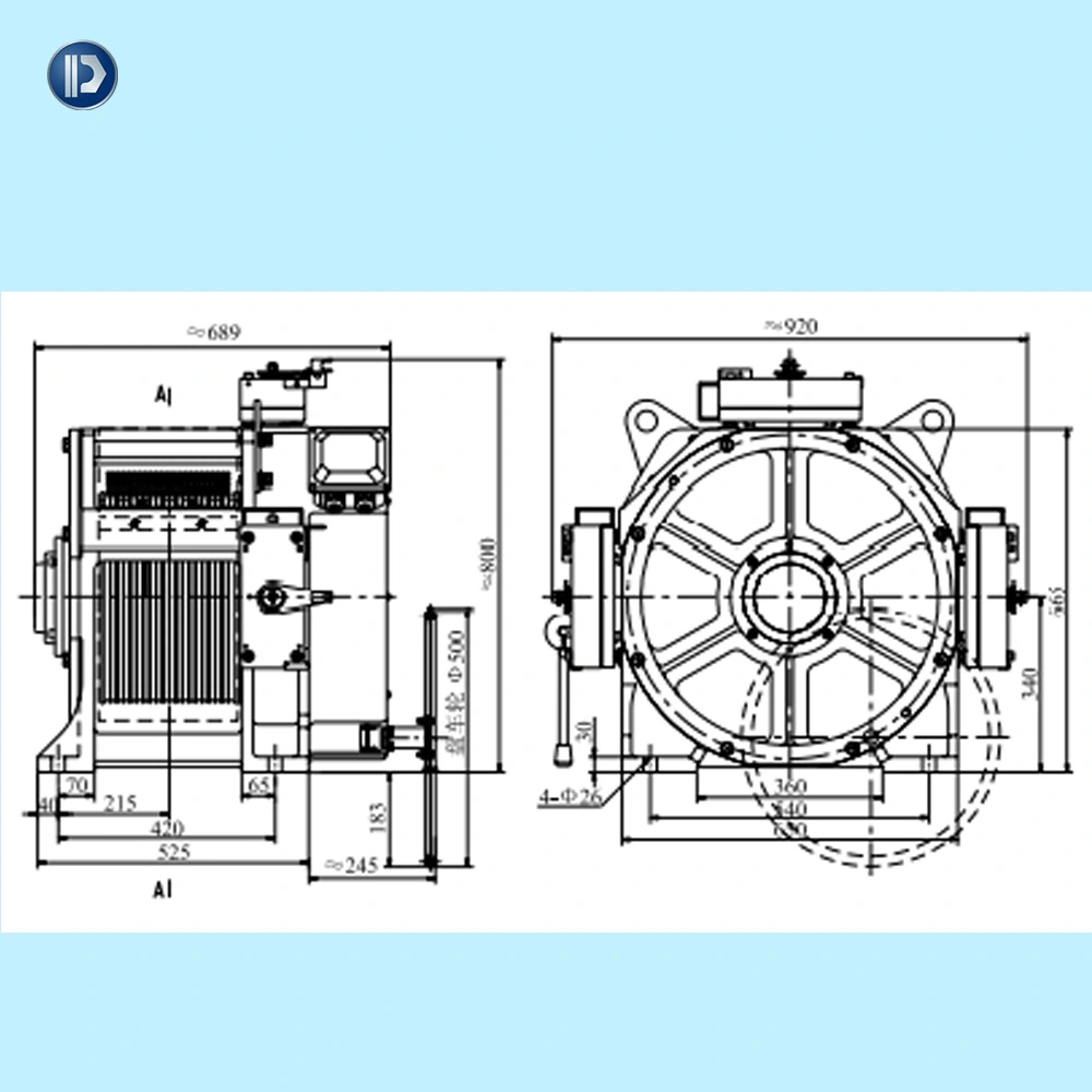 TorinDrive GTW10L Elevator Traction Machine DRAWING