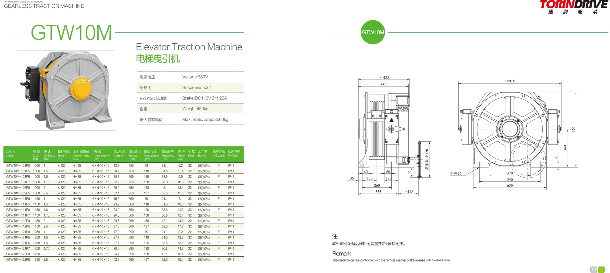 GTW10M TORINDRIVE TRACTION DETAIL