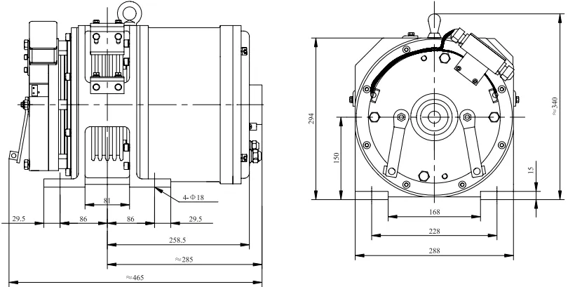 TorinDrive VM450 Elevator Traction Machine DRAWING