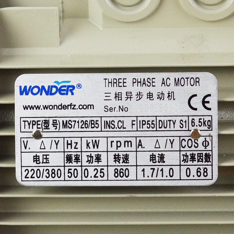 Three phase ac motor MS7126/B5