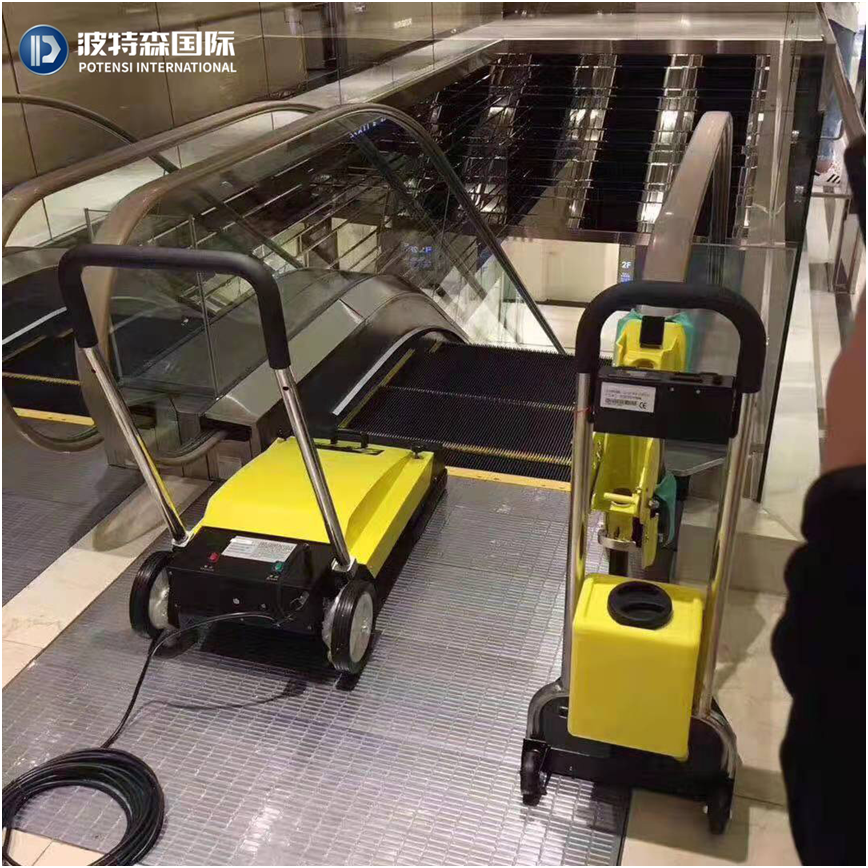 Escalator Handrail Cleaning Machine LP-750 in use
