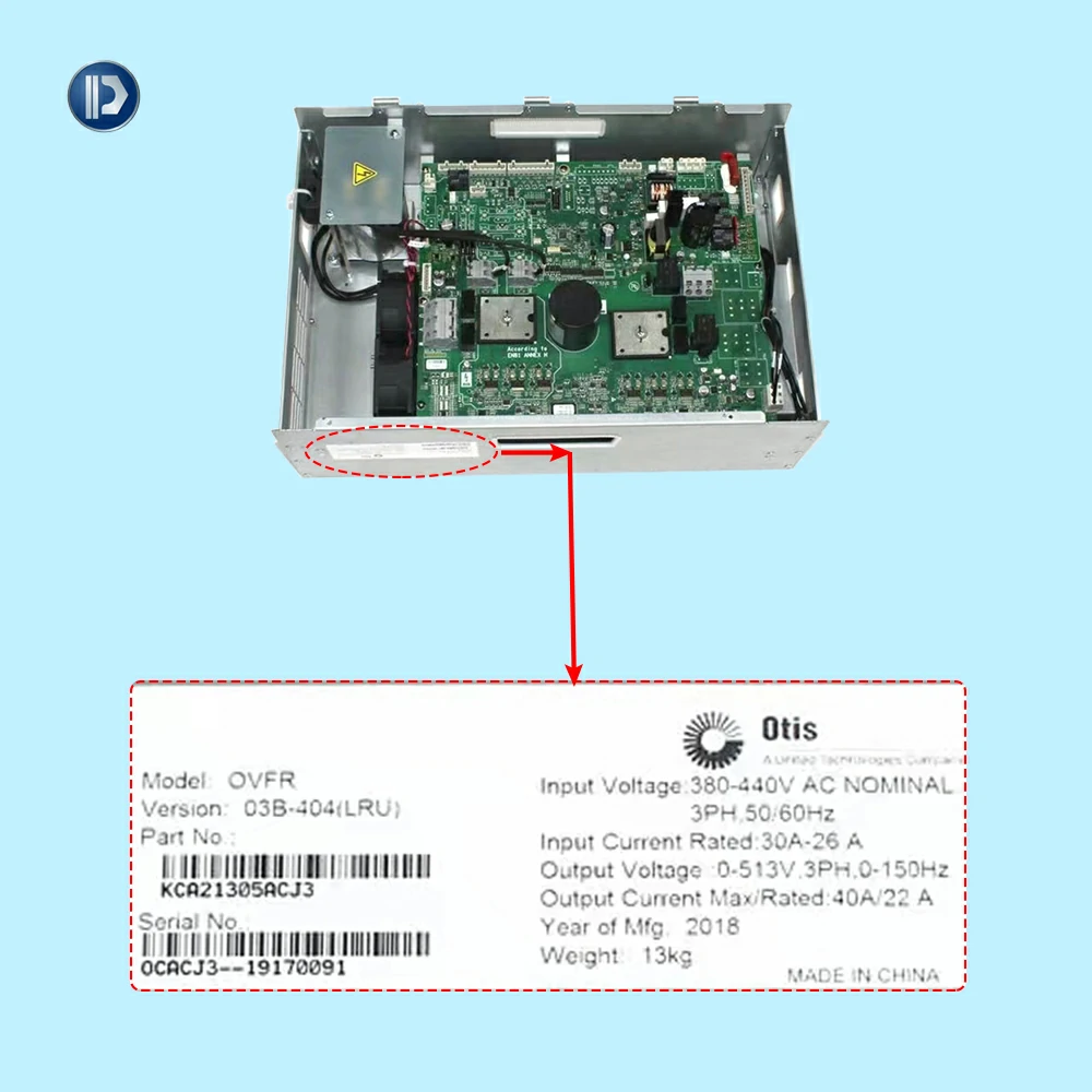 OTIS Elevator Inverter Controller Lift Control Drive OVFR03B-404(LRU) KCA21305ACJ1/J2/J3/J4 | Potensi Elevator
