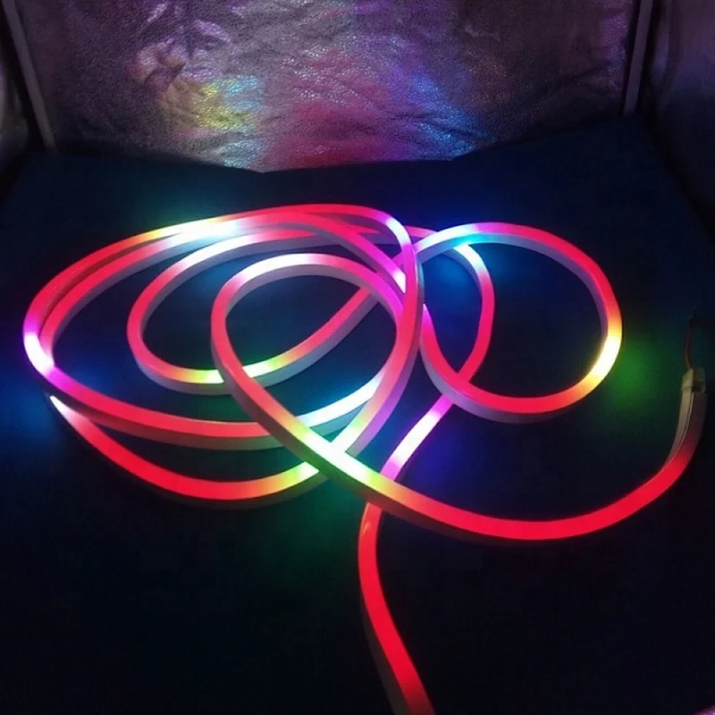 5V SK6812 60leds 60pixels IP67 Flexible Silicone RGB Neon Strip Rope Light
