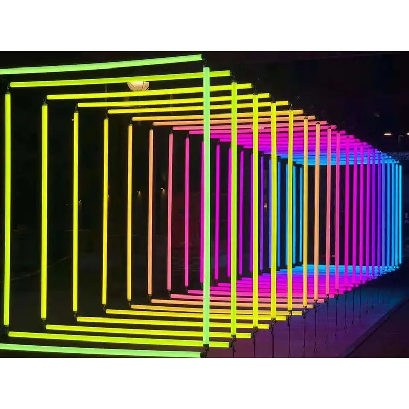 Kinetic disco Rgb pixel 360 degree light Vertical led tube light DJ LED Light bar