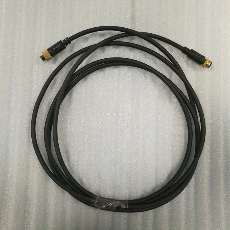 led rubber extention cable 3m connectable audio cannon black and yellow color