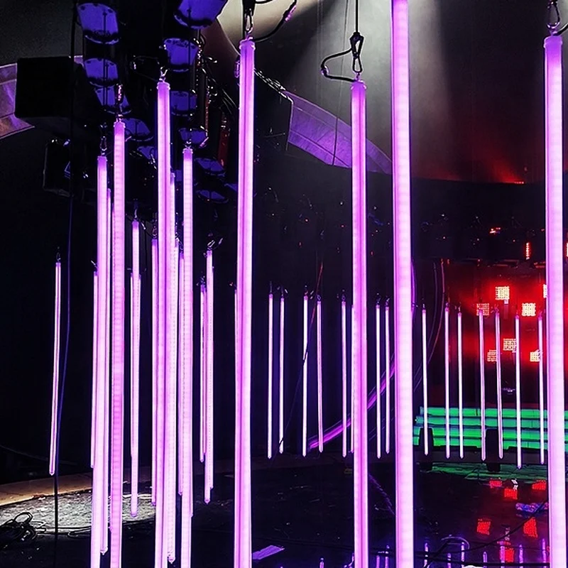 Hot selling nightclub disco decorative 3d led tube stick meteor shower rain string lights