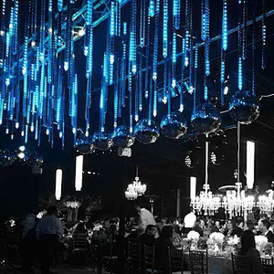 Hot selling nightclub disco decorative 3d led tube stick meteor shower rain string lights