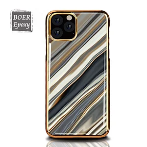 For iPhone 11 /XI new phone case with electroplating frame design luxury gold and silver color available marble pattern