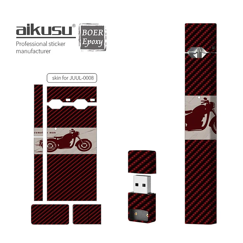 aikusu Custom Styles Electronic Cigarette Sticker Protective Sticker JUL Case/Decal/Wrap/Skin/Sticker