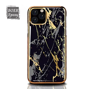 Para iPhone 11 / XI nueva funda para teléfono con diseño de marco de galvanoplastia de lujo en color dorado y plateado patrón de mármol disponible