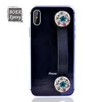 Universal hand holder glitter real flower fashion cell phone strap