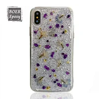 aikusu wholesale real dry flower phone case for iphone 6 7 8 x xs x max back cover