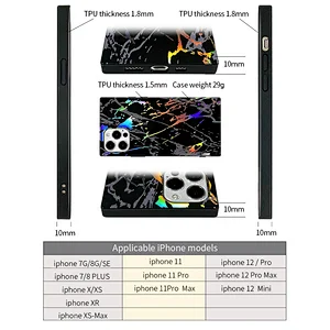 aikusu wholesale tpu phone case holographic for iphone 12 pro shockproof tpu pc phone case